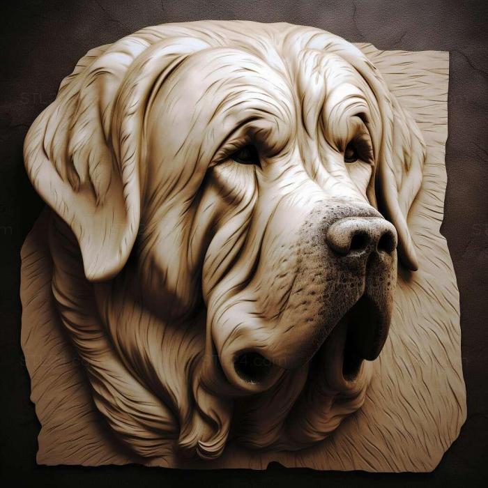 Nature and animals (st Pyrenean Mastiff dog 1, NATURE_4933) 3D models for cnc