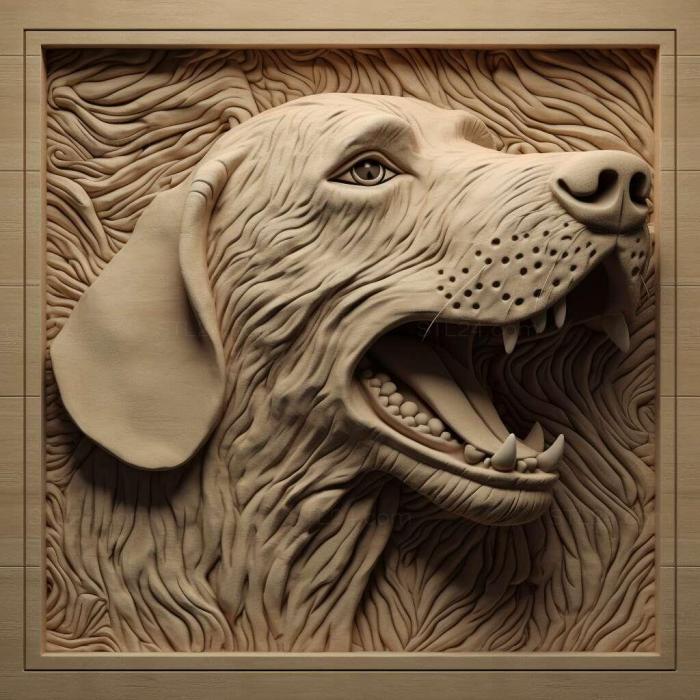 Nature and animals (Jurassic Hound dog 2, NATURE_4974) 3D models for cnc