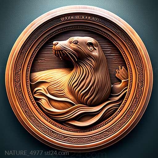 Nature and animals (st Gaston seal famous animal 1, NATURE_4977) 3D models for cnc
