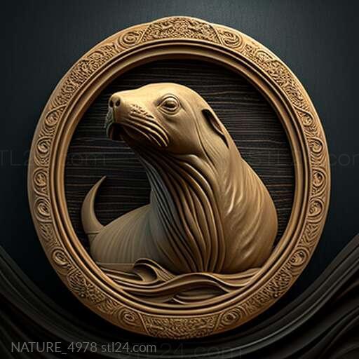 Nature and animals (st Gaston seal famous animal 2, NATURE_4978) 3D models for cnc