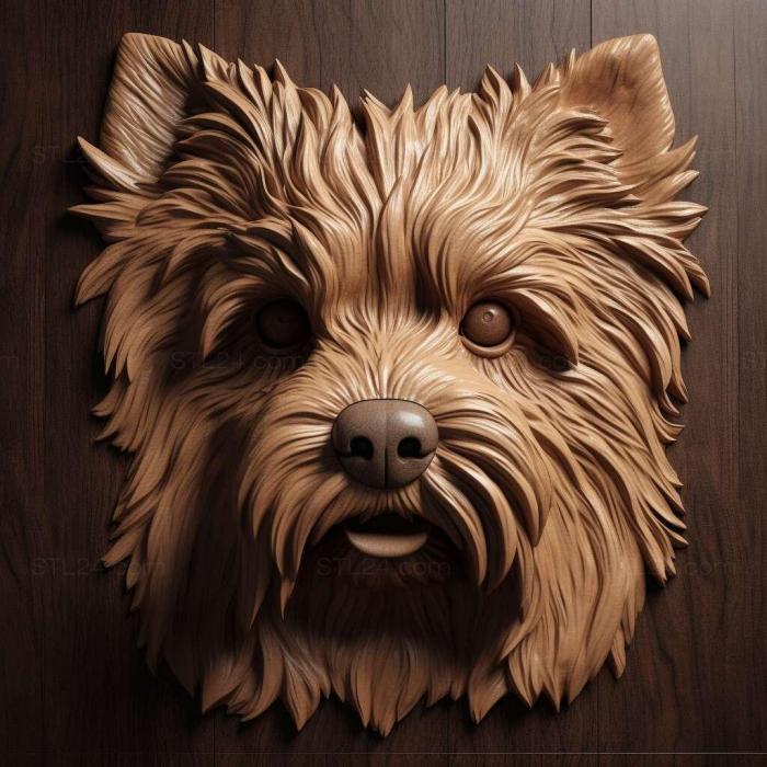 Nature and animals (st Yorkshire Terrier dog 1, NATURE_4985) 3D models for cnc