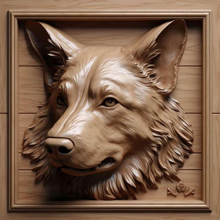 Природа и животные (Тувинская овчарка 3, NATURE_4991) 3D модель для ЧПУ станка