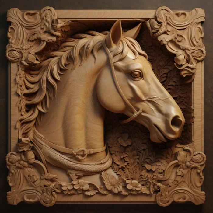 Nature and animals (st Idol horse famous animal 3, NATURE_5003) 3D models for cnc