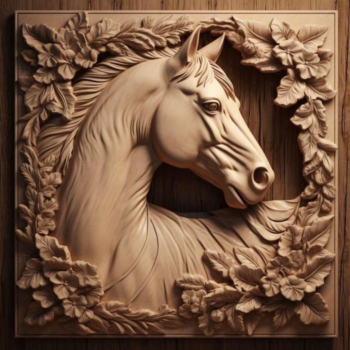 Nature and animals (st Idol horse famous animal 4, NATURE_5004) 3D models for cnc