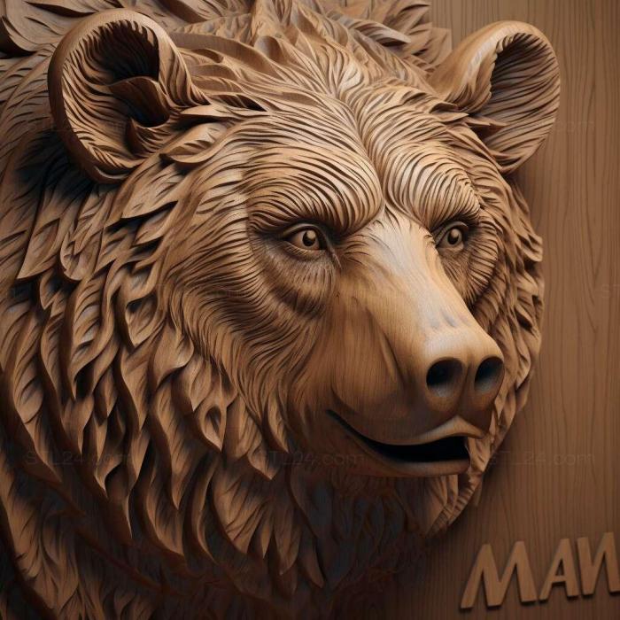 Nature and animals (Maryam bear famous animal 3, NATURE_5019) 3D models for cnc