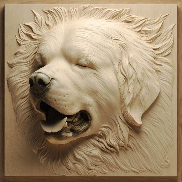 Nature and animals (st Pyrenean Mountain dog 1, NATURE_5049) 3D models for cnc
