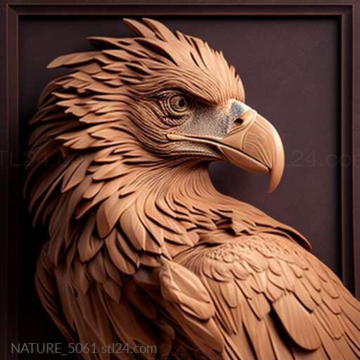 Природа и животные (Кузя кондор знаменитое животное 1, NATURE_5061) 3D модель для ЧПУ станка