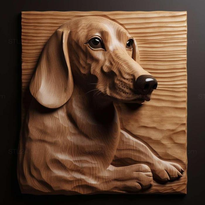 Nature and animals (Alpine Dachshund Hound dog 3, NATURE_5067) 3D models for cnc
