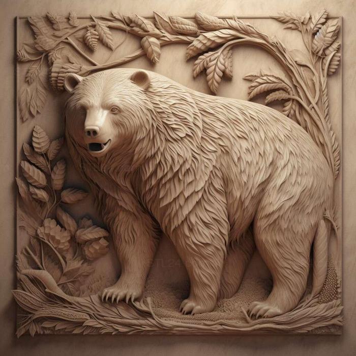 Nature and animals (st Maryam bear famous animal 4, NATURE_5168) 3D models for cnc