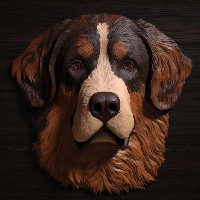 Nature and animals (Bernese Mountain dog 3, NATURE_5171) 3D models for cnc