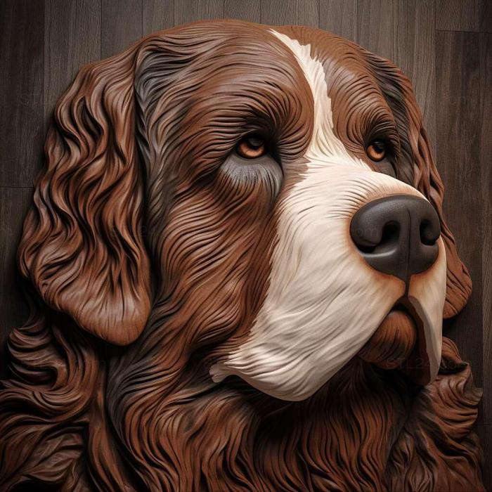 Nature and animals (Bernese Mountain dog 4, NATURE_5172) 3D models for cnc