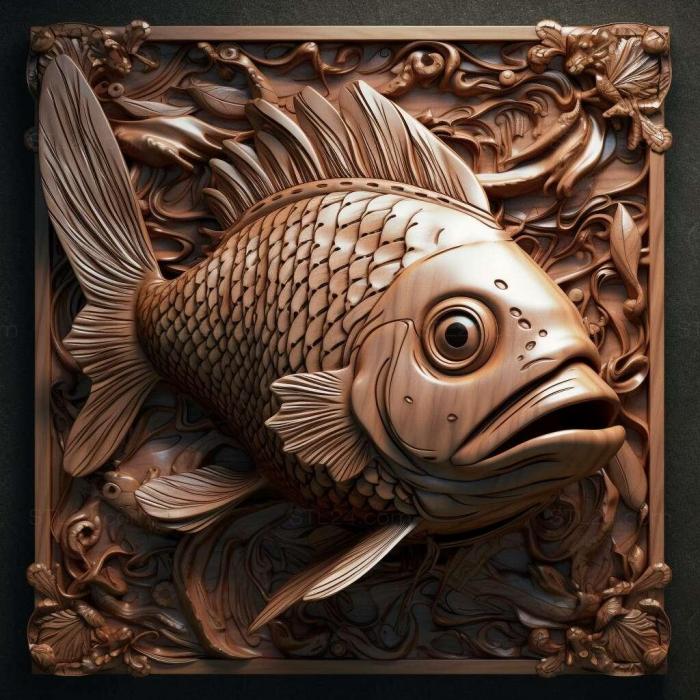 Nature and animals (st Masked yulidochrome fish 2, NATURE_5210) 3D models for cnc