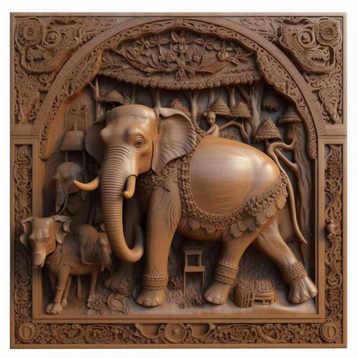 Nature and animals (st Abul Abbas elephant famous animal 1, NATURE_5225) 3D models for cnc