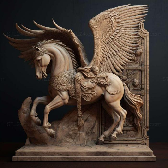 st pegasus carved armour on stand 2