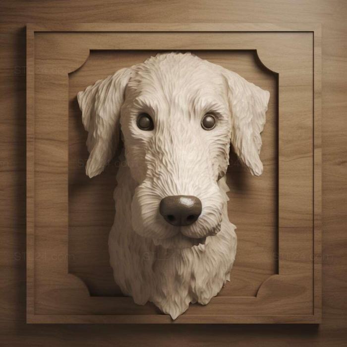 Nature and animals (Bedlington Terrier dog 3, NATURE_5275) 3D models for cnc