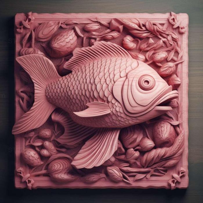 Nature and animals (Pink munchausia fish 2, NATURE_5302) 3D models for cnc