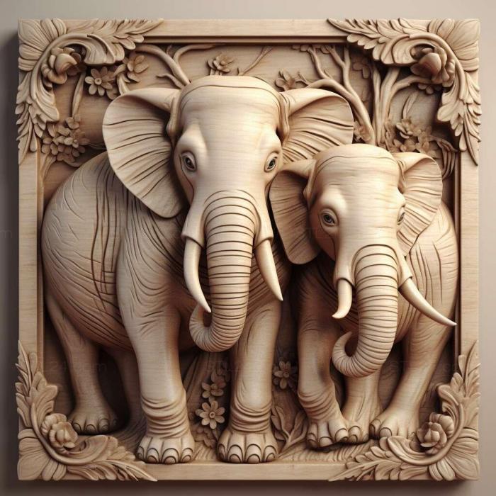 Слоны Кастор и Поллукс знаменитое животное 3