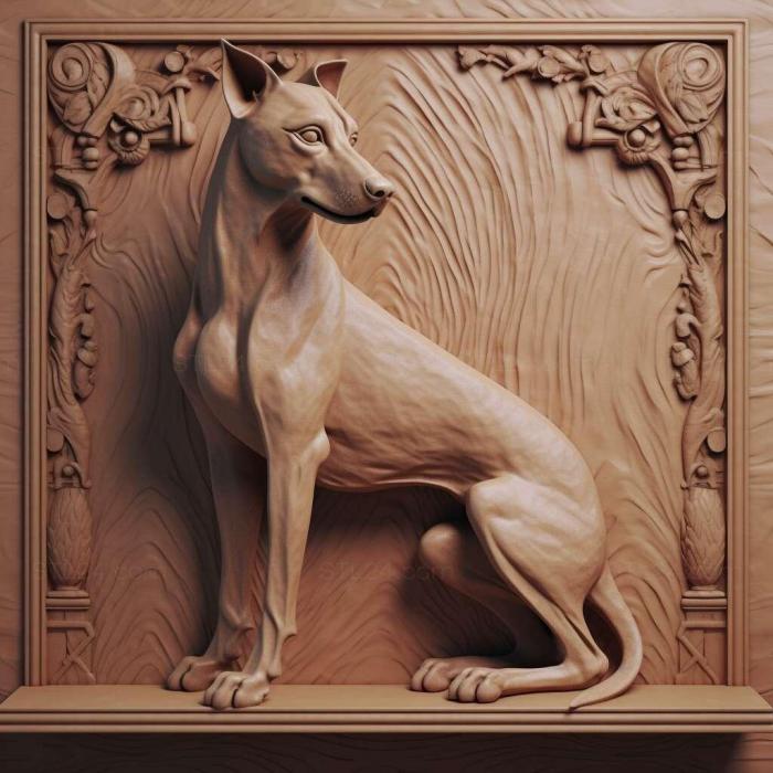 Nature and animals (st Africanis dog 2, NATURE_5358) 3D models for cnc