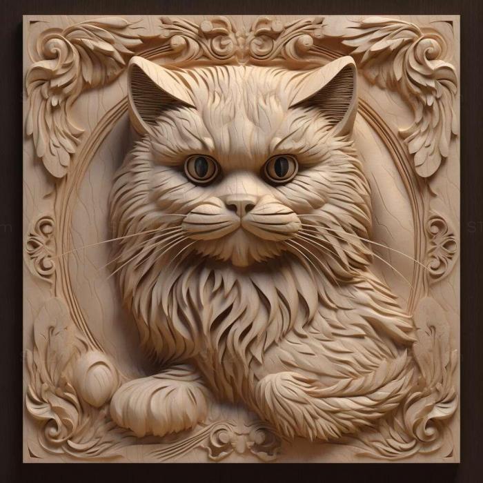 Nature and animals (st Ragamuffin cat 2, NATURE_5366) 3D models for cnc