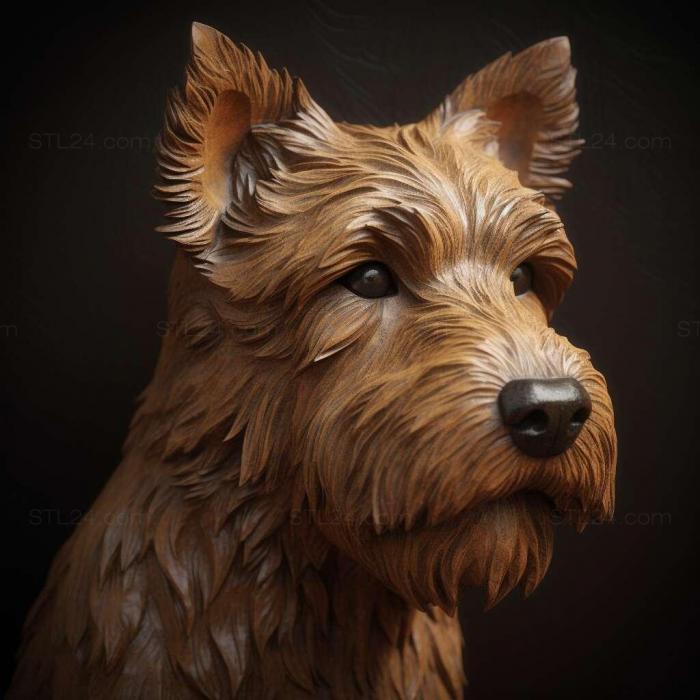 Nature and animals (st Silichem Terrier dog 1, NATURE_5405) 3D models for cnc