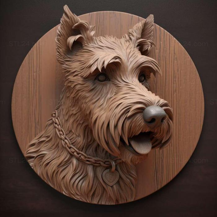 Nature and animals (st Silichem Terrier dog 2, NATURE_5406) 3D models for cnc