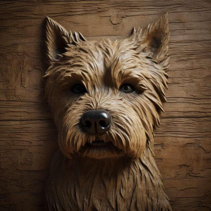 Nature and animals (st Silichem Terrier dog 4, NATURE_5408) 3D models for cnc