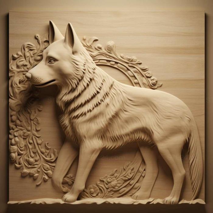 Nature and animals (Northern Inuit dog 2, NATURE_542) 3D models for cnc