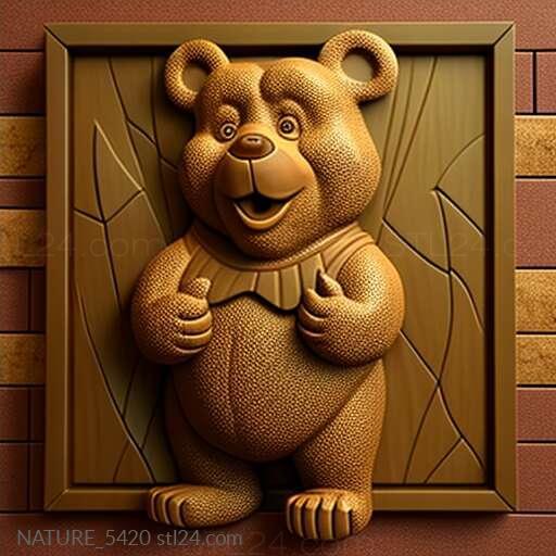 Nature and animals (st Masha the bear famous animal 4, NATURE_5420) 3D models for cnc