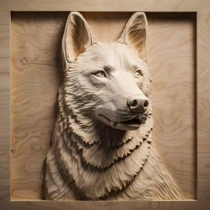 Nature and animals (Northern Inuit dog 3, NATURE_543) 3D models for cnc