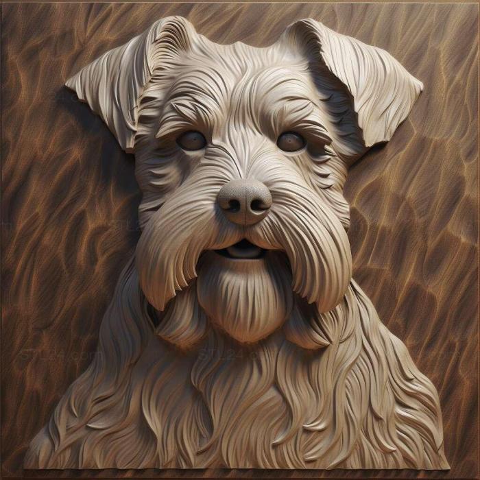 Nature and animals (st Mittelschnauzer dog 1, NATURE_5469) 3D models for cnc