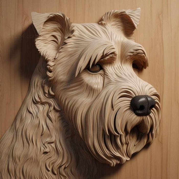 Природа и животные (Mittelschnauzer dog 3, NATURE_5471) 3D модель для ЧПУ станка