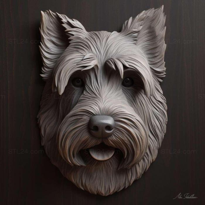 Nature and animals (st Mittelschnauzer dog 4, NATURE_5472) 3D models for cnc
