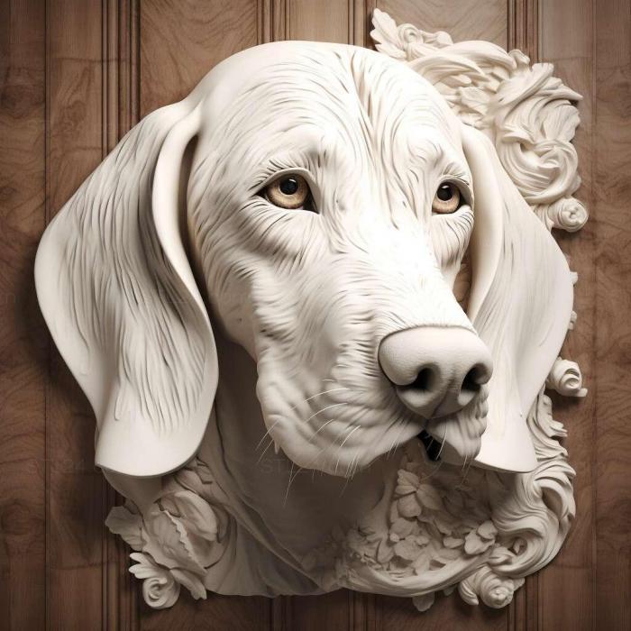 Nature and animals (Porcelain Hound dog 4, NATURE_5488) 3D models for cnc