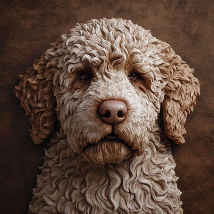 Nature and animals (st Lagotto romagnolo dog 2, NATURE_5534) 3D models for cnc