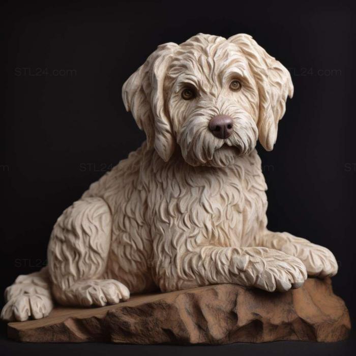 Природа и животные (Собака святого Лаготто романьоло 4, NATURE_5536) 3D модель для ЧПУ станка