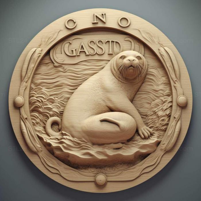 Nature and animals (Gaston seal famous animal 2, NATURE_5554) 3D models for cnc