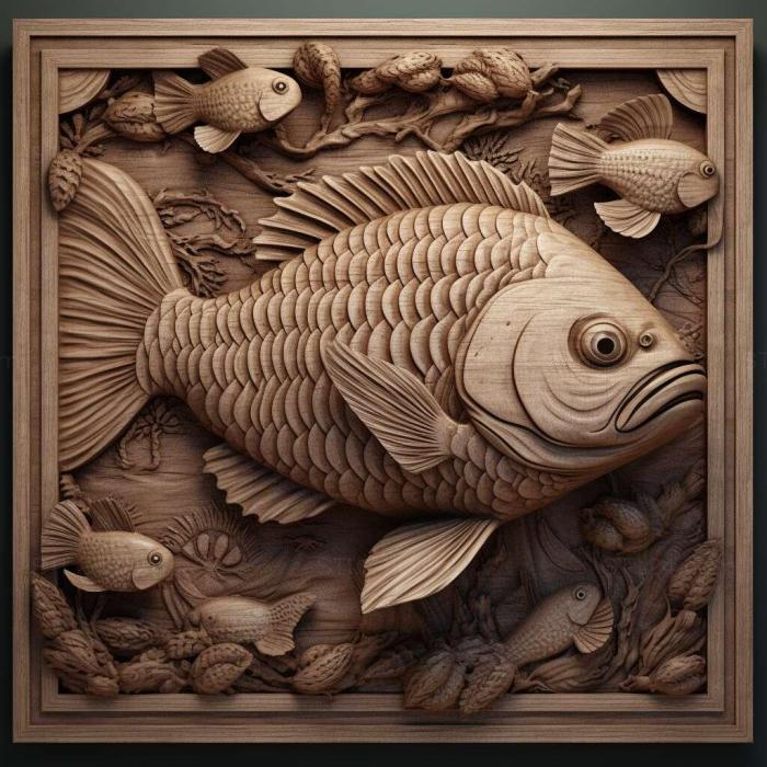 Nature and animals (st Sarganoshchuk fish 3, NATURE_5607) 3D models for cnc