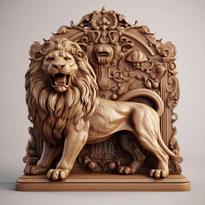 Nature and animals (Gripsholm Lion famous animal 1, NATURE_5625) 3D models for cnc