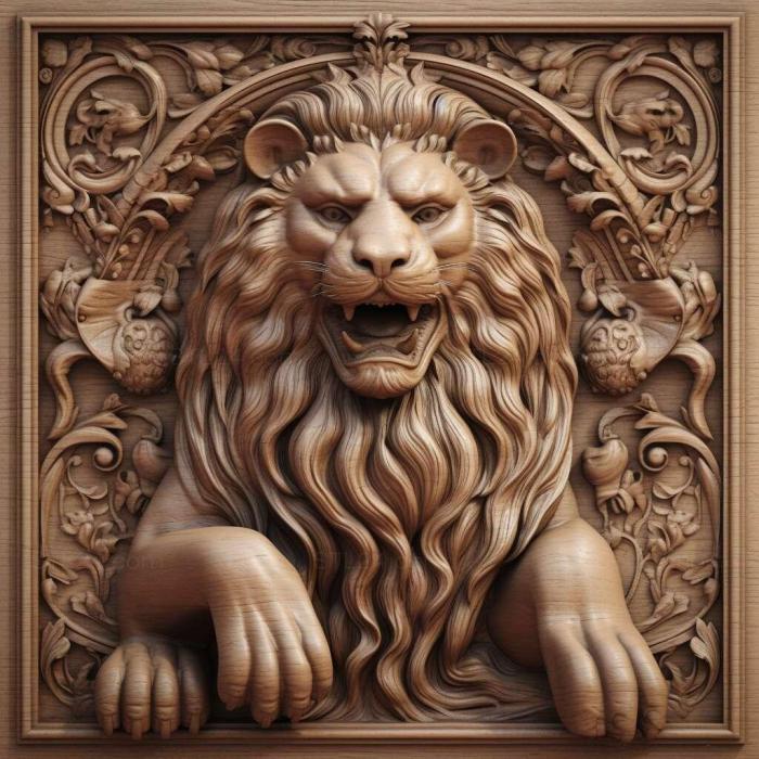 Nature and animals (Gripsholm Lion famous animal 4, NATURE_5628) 3D models for cnc