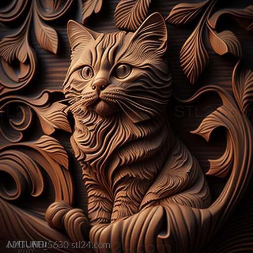 Nature and animals (st Maru cat famous animal 2, NATURE_5630) 3D models for cnc