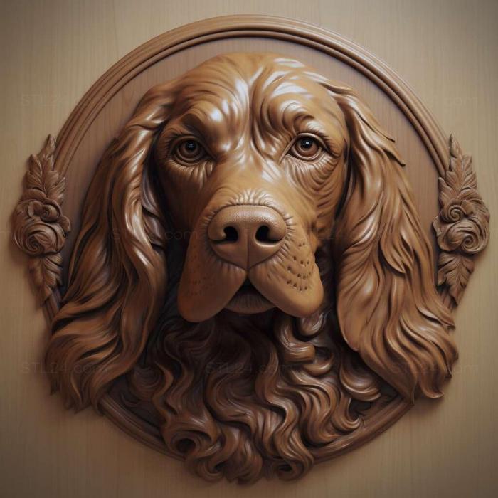 Nature and animals (st Norfolk Spaniel dog 1, NATURE_5637) 3D models for cnc