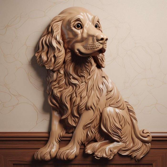 Nature and animals (st Norfolk Spaniel dog 2, NATURE_5638) 3D models for cnc