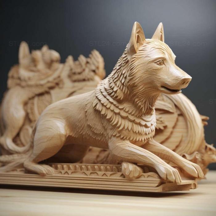 Nature and animals (st Chukotka Sled dog 3, NATURE_5671) 3D models for cnc