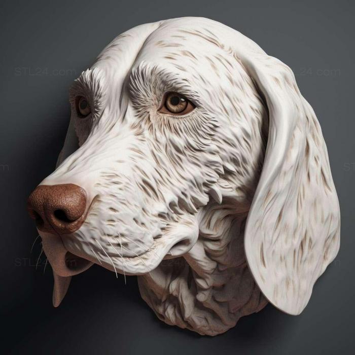 Nature and animals (st Porcelain Hound dog 1, NATURE_5673) 3D models for cnc
