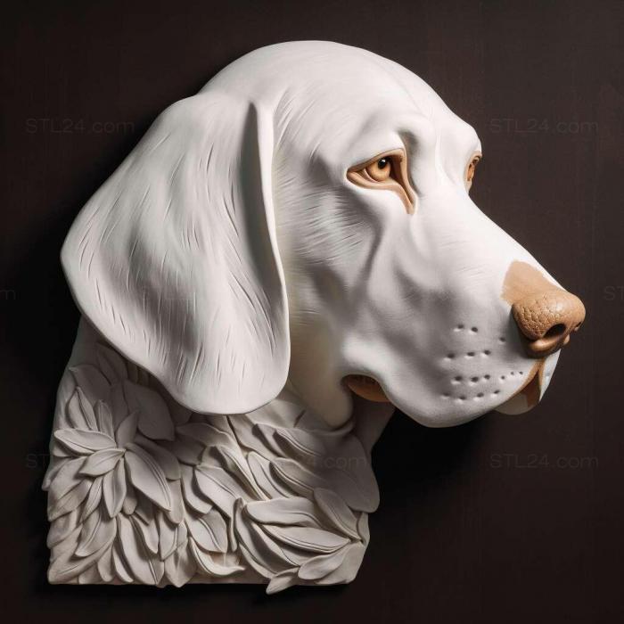 Nature and animals (st Porcelain Hound dog 2, NATURE_5674) 3D models for cnc