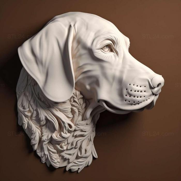 Nature and animals (st Porcelain Hound dog 3, NATURE_5675) 3D models for cnc
