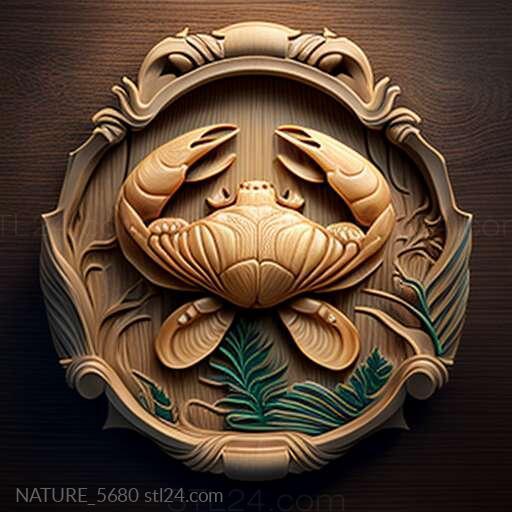 Природа и животные (Известное животное из моллюска сент-Мин 4, NATURE_5680) 3D модель для ЧПУ станка