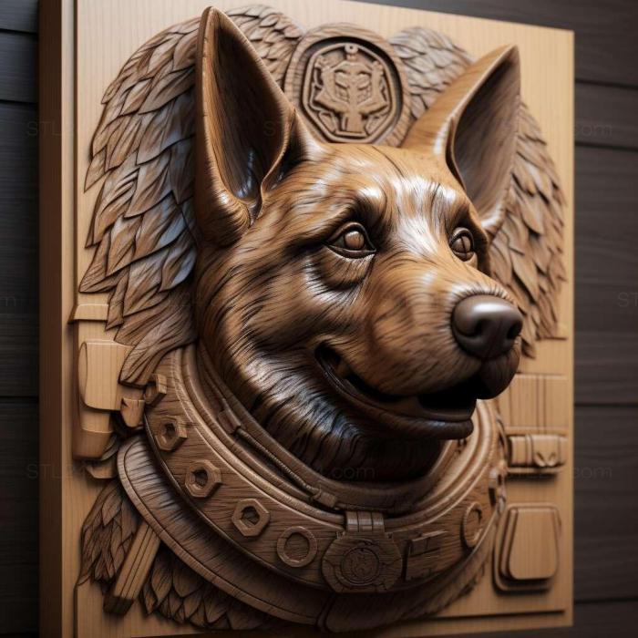Nature and animals (st Slovak cop dog 1, NATURE_569) 3D models for cnc