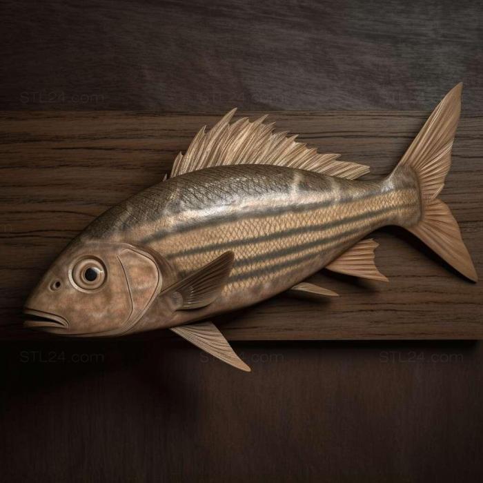 Nature and animals (st Striped tailed aphiosemion fish 1, NATURE_5709) 3D models for cnc