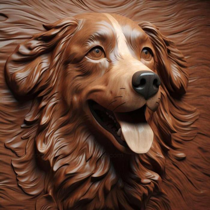 Nature and animals (English Shepherd dog 2, NATURE_5718) 3D models for cnc